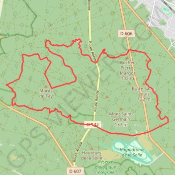 Trace GPS Cuvier Châtillon et Rocher Canon, itinéraire, parcours