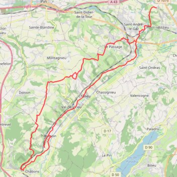 Trace GPS Fitilieu - chabon - le rousset - fitilieu, itinéraire, parcours