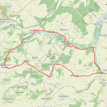 Trace GPS Les Evoissons - Conty, itinéraire, parcours