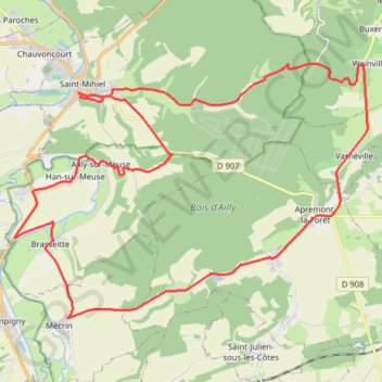 Trace GPS Aux portes de Saint-Mihiel, itinéraire, parcours