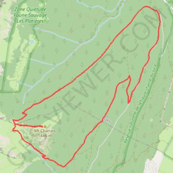 Trace GPS Mont Chanais, itinéraire, parcours