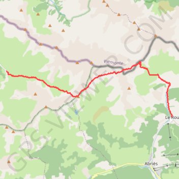 Trace GPS Le Roux-Les Fonds par crêtes, itinéraire, parcours