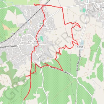 Trace GPS Boucle VTT depuis Beauvoisin, itinéraire, parcours
