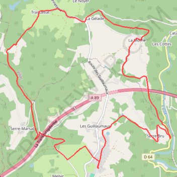 Trace GPS Beauregard Viaduc de l'Elle, itinéraire, parcours