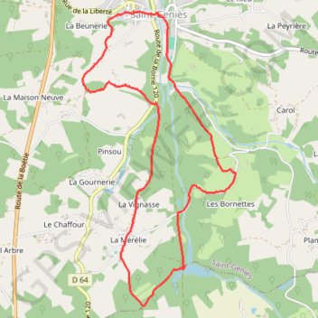 Trace GPS Saint Génies - Boucle des Etangs, itinéraire, parcours