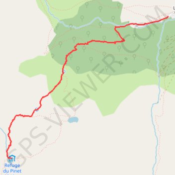 Trace GPS Le refuge de l'Étang du Pinet, itinéraire, parcours