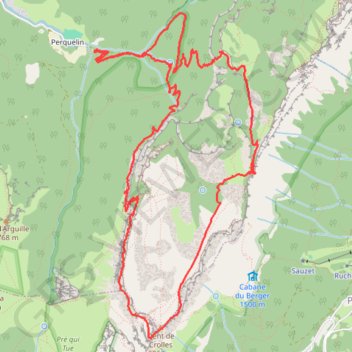 Trace GPS Chartreuse - Tour de la dent de Crolles par les sangles, itinéraire, parcours