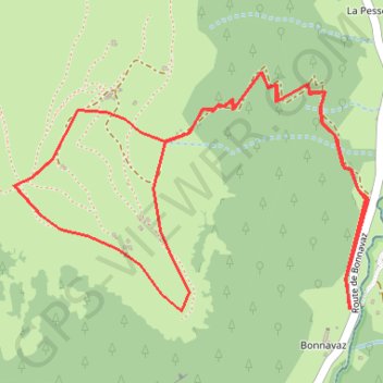 Trace GPS Samoëns, Les chalets d'Uble au départ de Bonnavaz, itinéraire, parcours