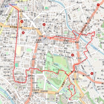 Trace GPS Kanazawa1-17369192, itinéraire, parcours