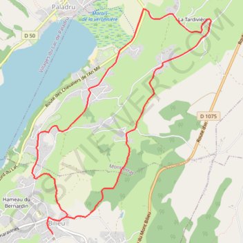 Trace GPS Pays Voironnais - Circuit de la Haute Véronnière, itinéraire, parcours