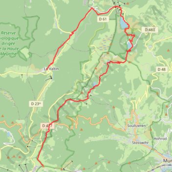 Trace GPS Le Hohneck - Le Valtin - Tour des Lacs des Vosges, itinéraire, parcours