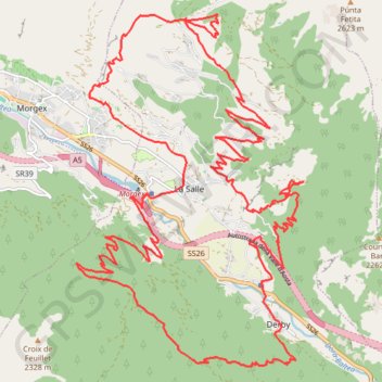 Trace GPS La Salle Mountain bike, itinéraire, parcours