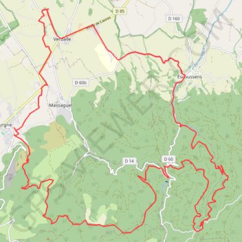 Trace GPS Taurou - Bernazobre - boucle, itinéraire, parcours