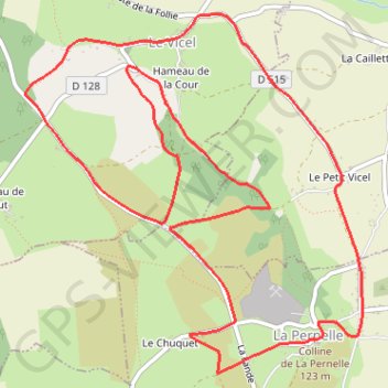 Trace GPS La Pernelle (50630), itinéraire, parcours