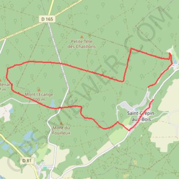 Trace GPS Randonnée saint crepin aux bois, itinéraire, parcours