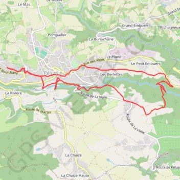 Trace GPS Pélussin (42), itinéraire, parcours