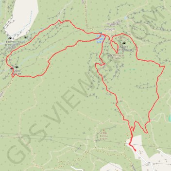 Trace GPS Le Garlaban et Baume du Plantier depuis Camoin, itinéraire, parcours
