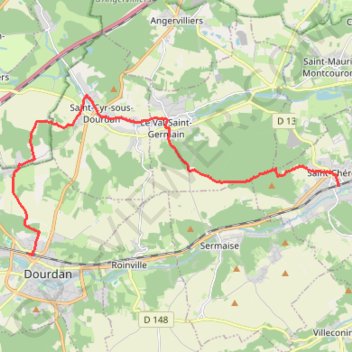 Trace GPS Saint-Cyr-sous-Dourdan, itinéraire, parcours