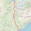 Trace GPS Traversée des Alpes du lac Léman à la mer Méditerranée, itinéraire, parcours