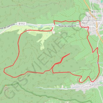 Trace GPS Ammerschwihr - Katzenthal, itinéraire, parcours