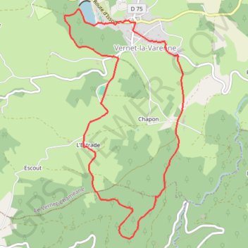 Trace GPS Boucle depuis Vernet-la-Varenne, itinéraire, parcours