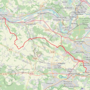 Trace GPS Paris Mantes, itinéraire, parcours