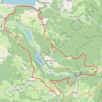 Trace GPS La Dame Blanche - Doucier, itinéraire, parcours