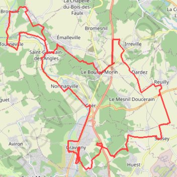 Trace GPS L'hivernale Gravigny, itinéraire, parcours