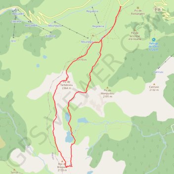 Trace GPS Pic de Tarbesou i estanys, itinéraire, parcours