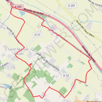 Trace GPS Les sentiers de Saint-Marcel-Paulel, itinéraire, parcours