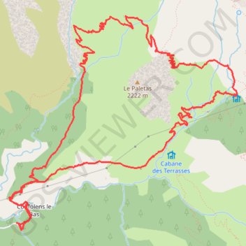 Trace GPS Tour du Paletas, itinéraire, parcours