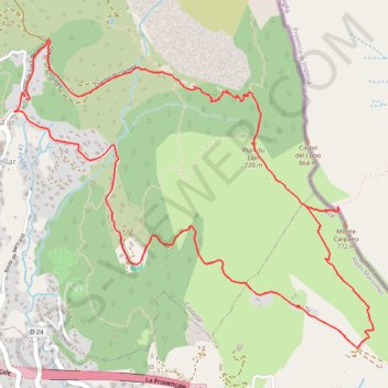 Trace GPS Mont-Carpano, itinéraire, parcours