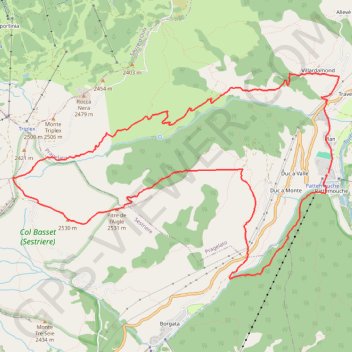 Trace GPS Costa Trecceira - Monte Pitre de l'Aigle, itinéraire, parcours