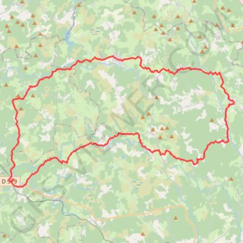 Trace GPS Circuit cyclo sportif au Coeur de Millevaches, itinéraire, parcours