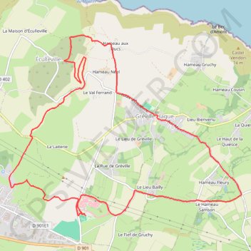 Trace GPS Beaumont-Hague (50440), itinéraire, parcours