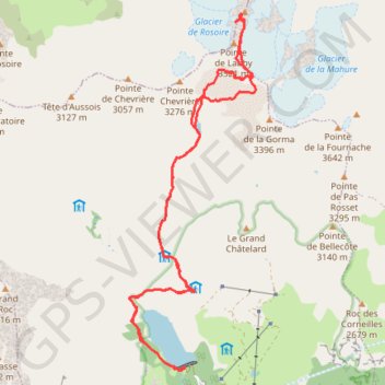 Trace GPS Haute Maurienne - Pointe de Labby, itinéraire, parcours