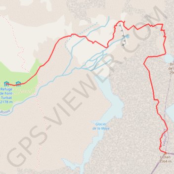 Trace GPS Olan, itinéraire, parcours
