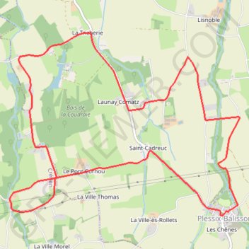 Trace GPS Circuit du Plessix - Plessix-Baluçon, itinéraire, parcours