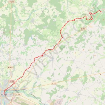 Trace GPS Bourges Sancerre, itinéraire, parcours