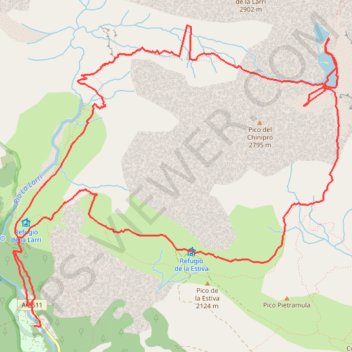 Trace GPS Lacs de la Munia, itinéraire, parcours