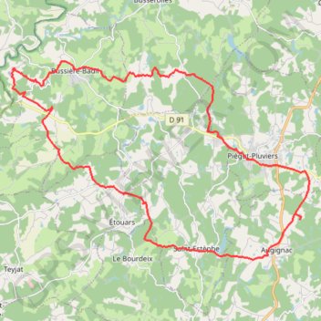 Trace GPS St Estephe 36 kms, itinéraire, parcours