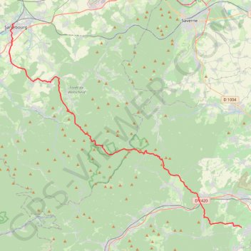 Trace GPS Rosheim-sarrebourg (1ère étape rosh-morh), itinéraire, parcours