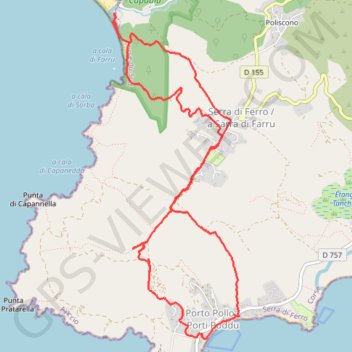 Trace GPS Cupabia - Portopollo, itinéraire, parcours