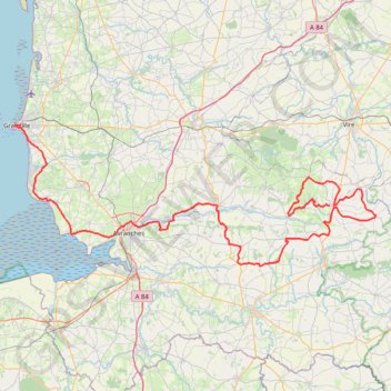 Trace GPS Etape 05 Sourdeval Granville_V2, itinéraire, parcours