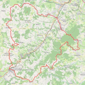 Trace GPS Pollionnay, itinéraire, parcours