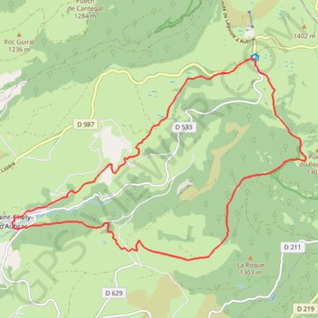 Trace GPS Aubrac - Saint-Chély-d'Aubrac, itinéraire, parcours