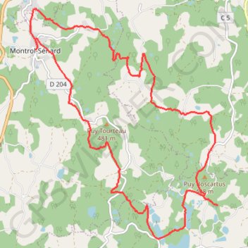 Trace GPS Espace VTT-FFC des Monts de Blond - Circuit N° 16 : Le Bois d'Arthur - 36170 - UtagawaVTT.com, itinéraire, parcours