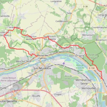 Trace GPS De Triel à Hardricourt, itinéraire, parcours