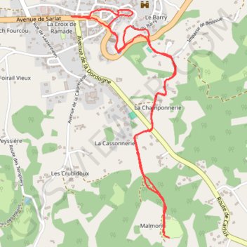 Trace GPS Randonnée du Camping du temps de vivre à Salignac, itinéraire, parcours