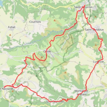 Trace GPS Saint Saturnin Saint Nectaire AR Puy de Dôme, itinéraire, parcours